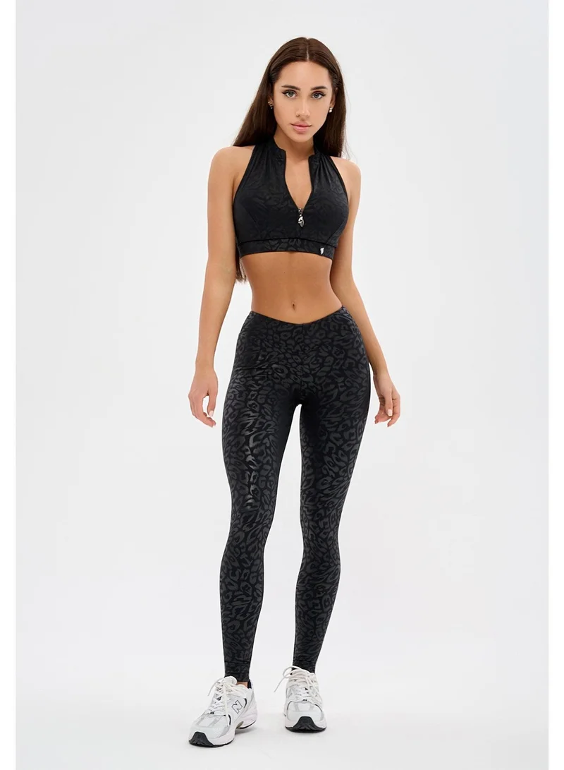 Bona Fide Bona Classic Black Panthera Classic Panthera High Waist Tummy Control Gym Leggings for Women for Women | Best Price UAE