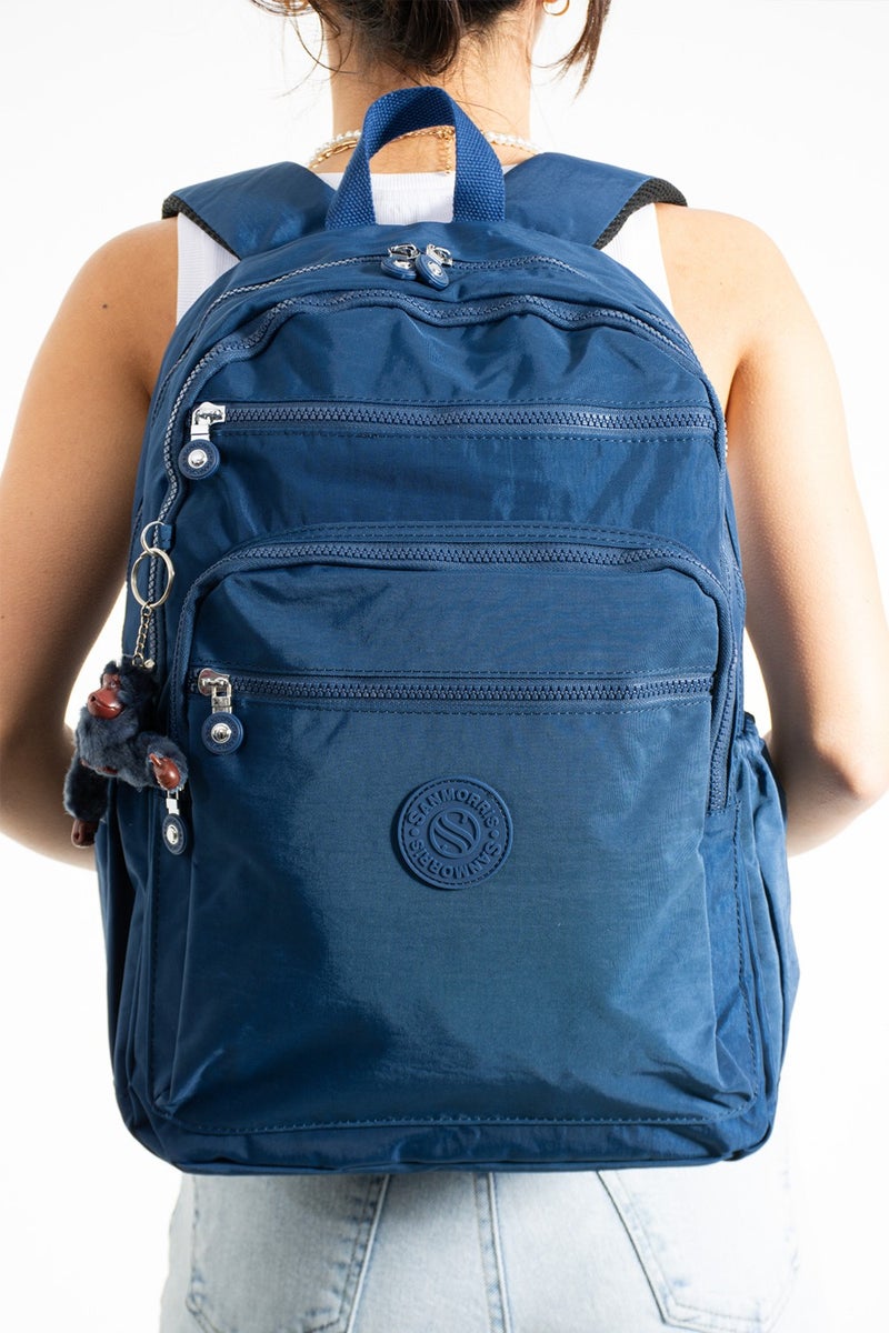 Sanmorris Unisex Waterproof Fabric Large School Travel Backpack with Laptop Compartment - Image 2