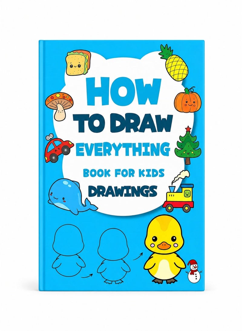 ميتو كتاب تعليم الرسم للأطفال خطوة بخطوة مع أكثر من 300 رسمة توضيحية، كتاب أنشطة فنية للمبتدئين من عمر 4 إلى 10 سنوات، حيوانات وأطعمة ومركبات وأشياء متنوعة، مقاس 17 × 24 سم، قطعة واحدة - Image 1