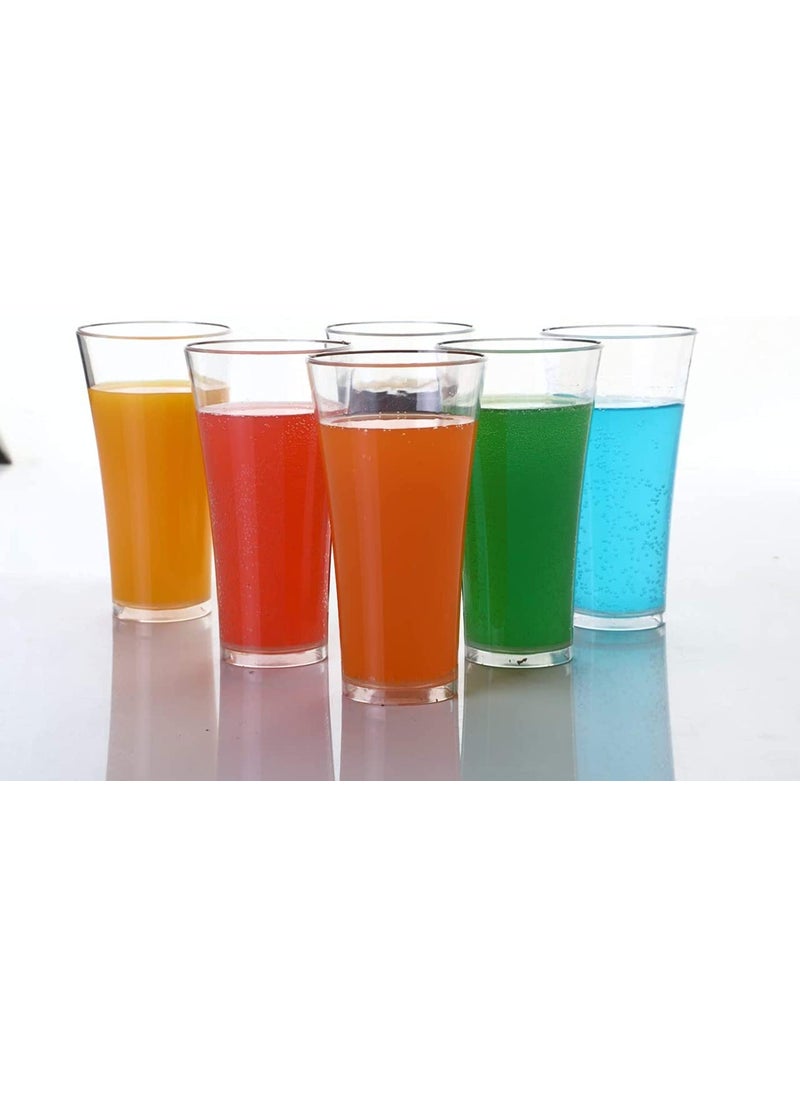 Everbuy - Everbuy® 300 ML Tumbler Glasses Drinking Glass for Water, Juice, Beer, Whiskey, and Cocktails, Milkshake Pack of 6 - Image 1