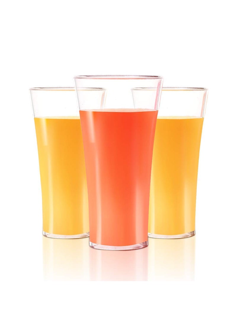 Everbuy - Everbuy® 300 ML Tumbler Glasses Drinking Glass for Water, Juice, Beer, Whiskey, and Cocktails, Milkshake Pack of 6 - Image 1