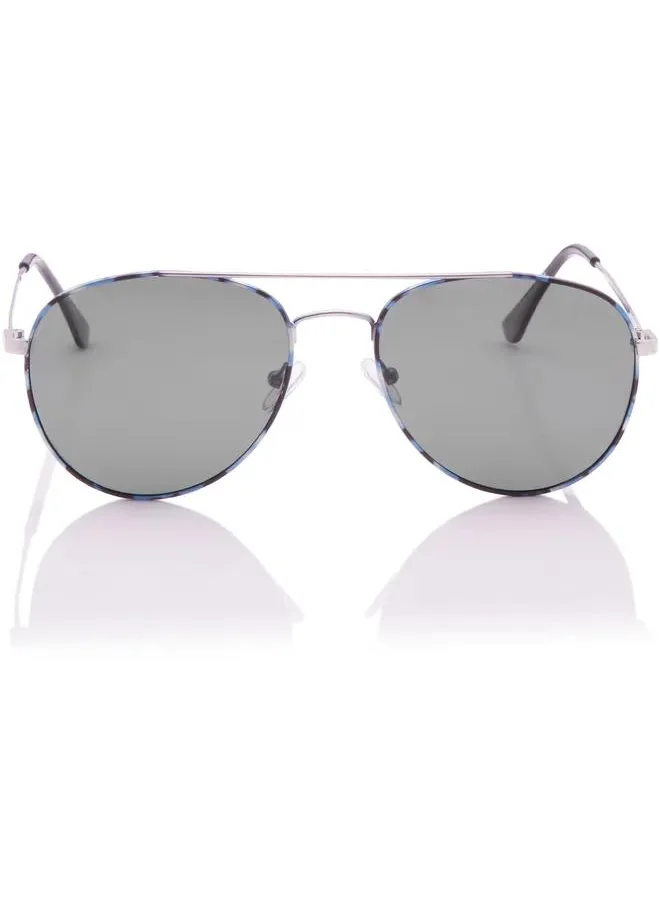 لي كوبر Polarized Sunglasses Silver Frame G15 Mirror Lens 56mm  - LC1205C03