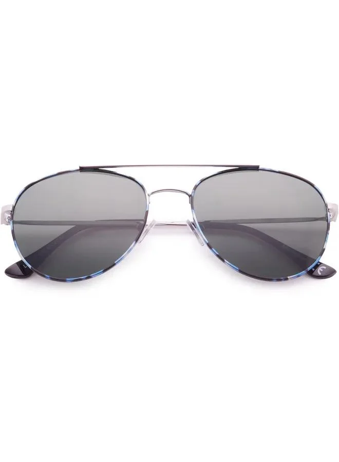 Lee Cooper Polarized Sunglasses Silver Frame G15 Mirror Lens 56mm  - LC1205C03