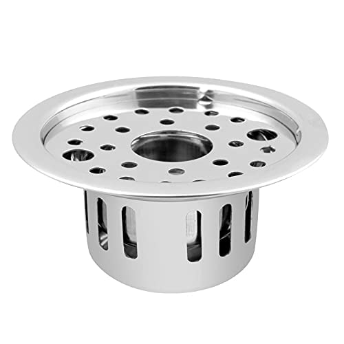 Atipriya Jali Round Lock with Anti Cockroach Trap Plain Stainless Steel with 5 X 5 Hole Drain Cover 5 x 5 AntiCockroach Hole for Bathroom and Kitchen Floor Water Drain Grate Silver - Image 2