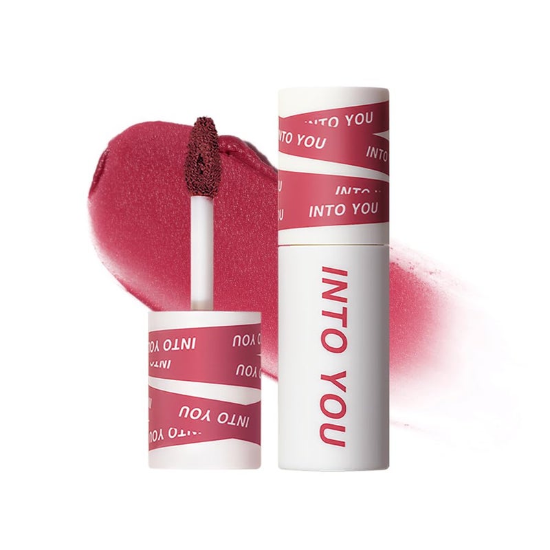INTO YOU Matte Lipstick, Super Stay Lip Clay for Women, Waterproof, Long Lasting Lip Stain, High Impact Lipcolor with Lightweight Lip Mud Texture, Dual-use for Lips and Cheek, Pink Lipstick (EM02) - Image 1