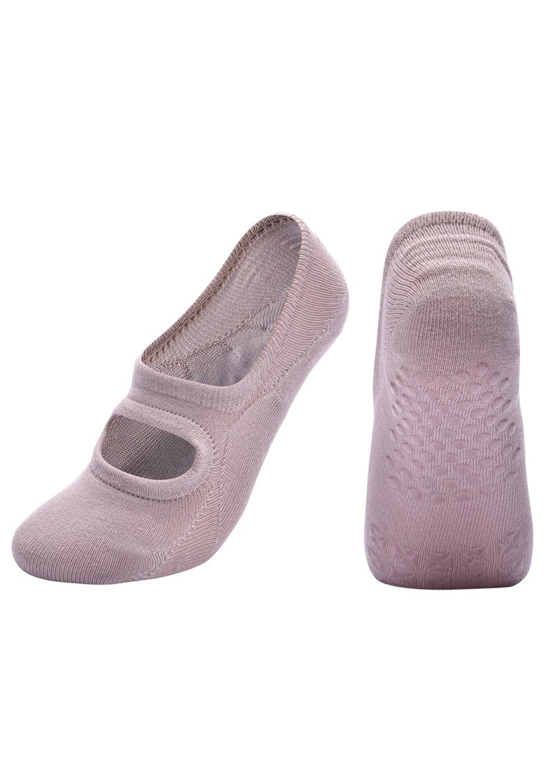 جاياتو أحذية يوجا وبراتي لنساء بعبوة من 5 أزواج، مُعدلة للياقة البدنية والرقص والتمارين الرياضية، مع مادة مقاومة للانزلاق على الأرض، المقاسات من 38 إلى 42. - Image 4