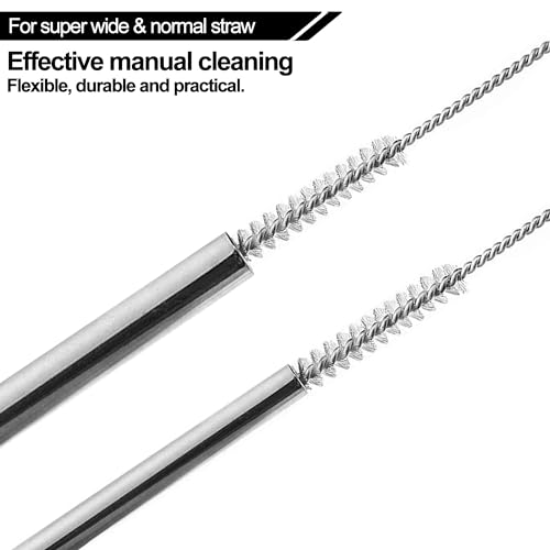 KEUYE Stanley Straw Cleaner Brush, Reusable Extra Long for 40/30/20 oz Stanley Mug, 10mm Wide Drinking Straws Cleaning Brush for Sippy Cup, Water Bottle and Tubes (5Pcs) - Image 3