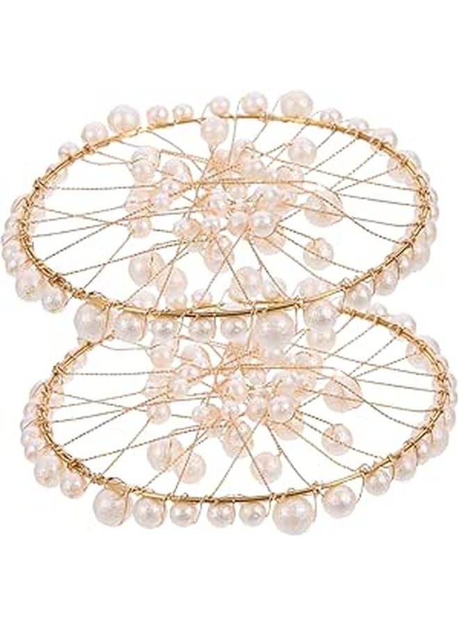 2Pcs White Pearl Decorative Props For Jewelry Display Nail Art Photography - Image 1