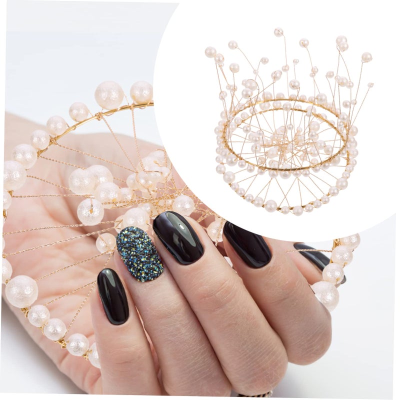 2Pcs White Pearl Decorative Props For Jewelry Display Nail Art Photography - Image 3