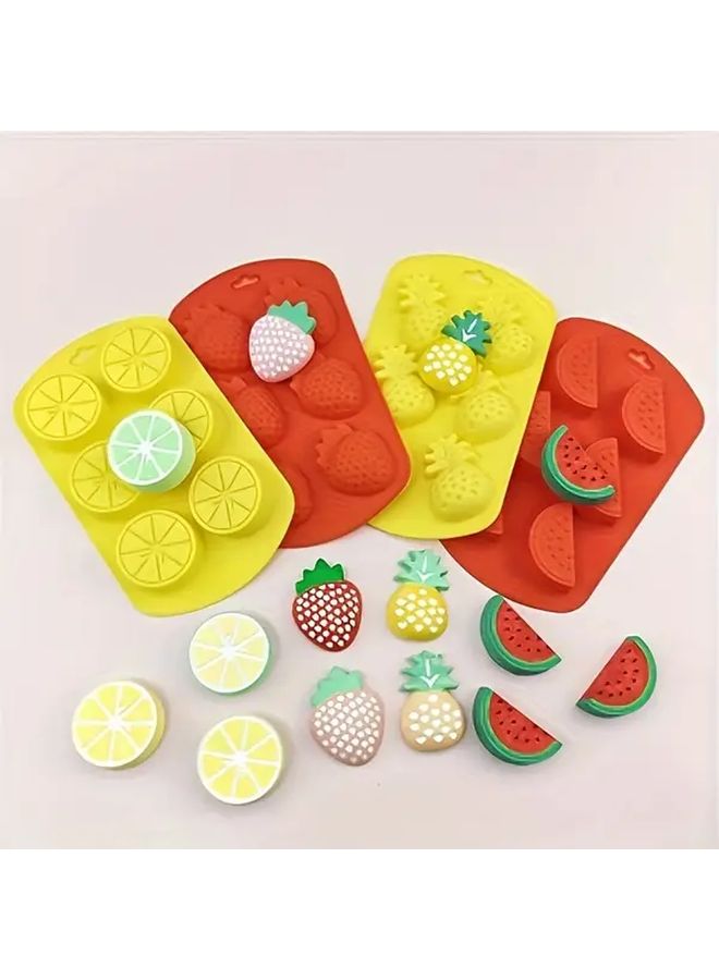 4Pcs Silicone Fruit Freeze Molds For Ice Cubes Chocolate Baking And Crafts - Image 5