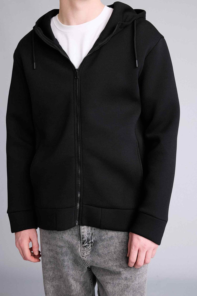 ديفاكتو هودي قصة مريحة بسوسته قماش سميك وبطانة ناعمة - Image 4