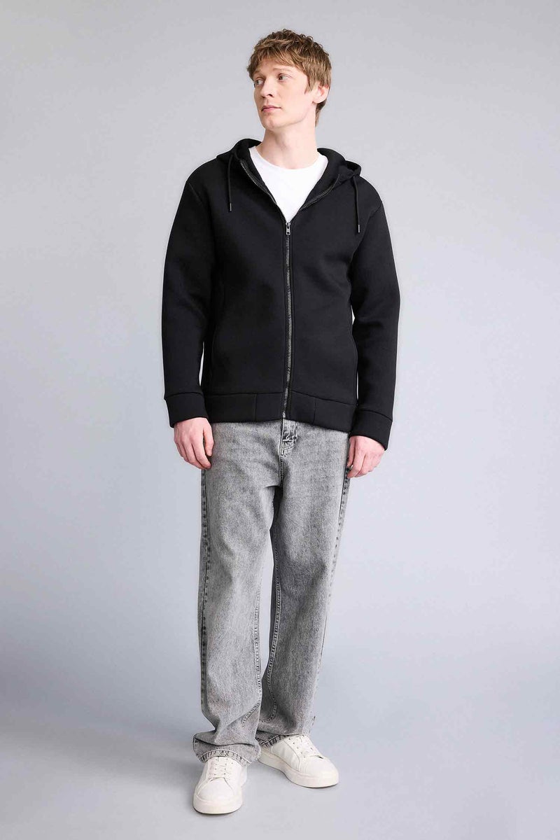 ديفاكتو هودي قصة مريحة بسوسته قماش سميك وبطانة ناعمة - Image 2