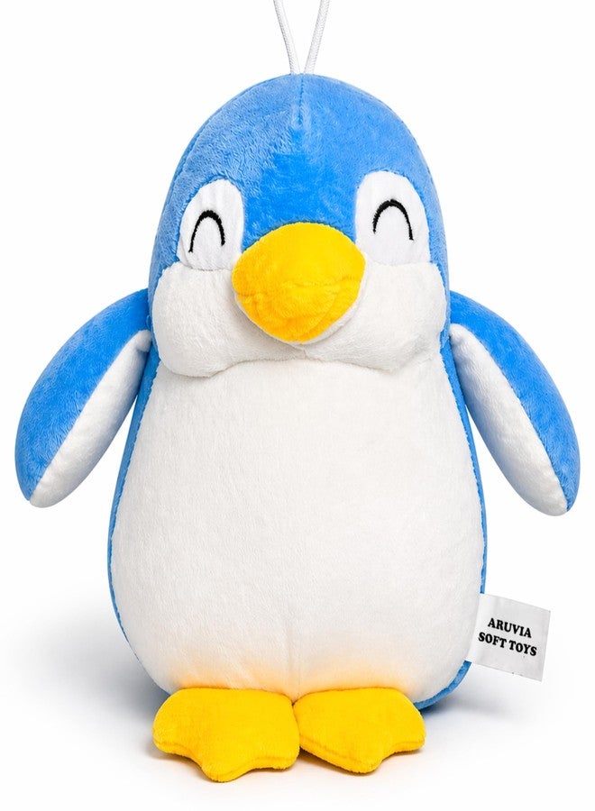 Aruvia Penguin Plush Soft Toy 25 CM for Kids, Boys & Girls | Ultra Soft Stuffed Animal Plushie with Hanging Loop | Cute Blue Penguin Birthday Gift, Baby Cuddle Toy - Image 1