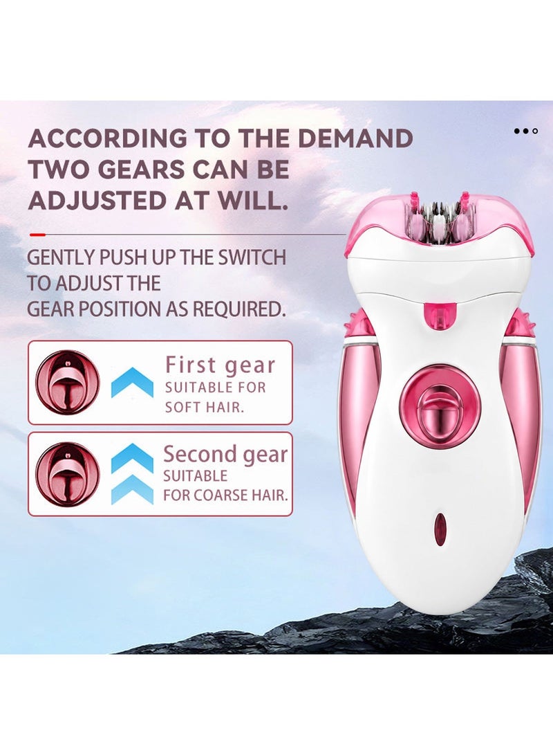 Mercury MC175 4 in 1 Lady Epilator for Women, Electric Hair Remover with Epilation, Shaver, Trimmer and Callus Remover Heads, 2 Speed Settings, Compact Handheld Body Grooming and Foot Care Kit for Home and Travel, Personal Hair Removal Care Set - Image 4