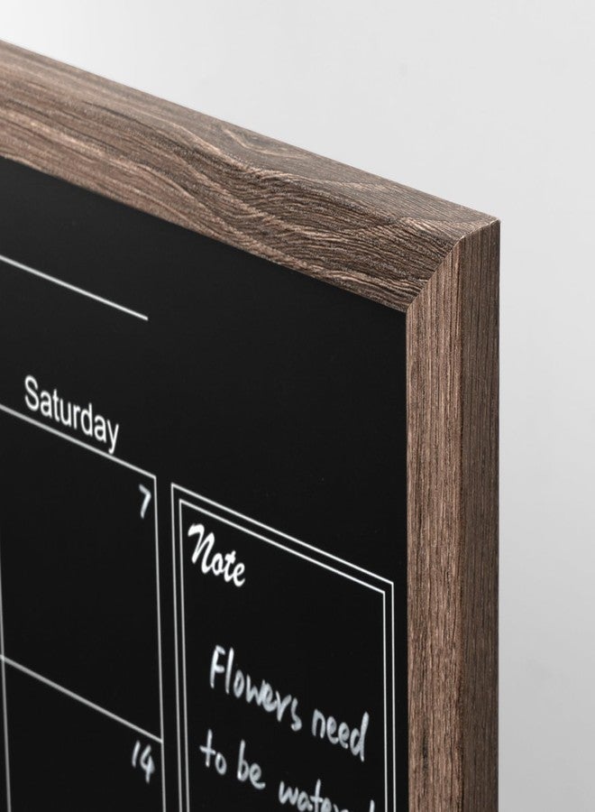 ARCOBIS Chalkboard Calendar with Cork Board, 24x18 Inch Wood Frame Bulletin Board for Wall, Magnetic Chalk Calendar Board with Chalk Markers, Push-Pins and Magnets,Grey - Image 2