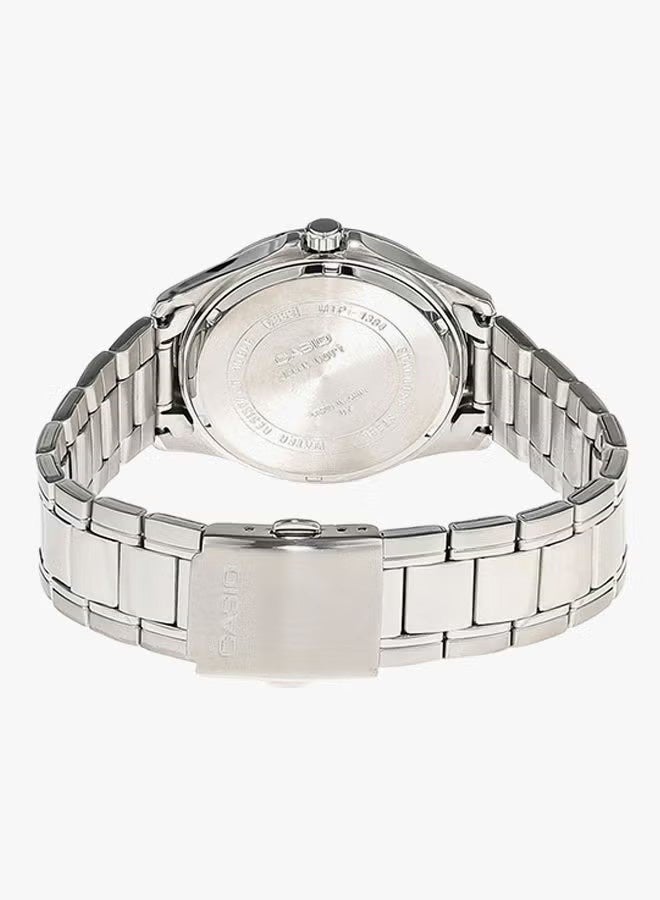 CASIO Men's Stainless Steel Analog Watch MTP-1384D-1AVDF - 41 mm - Silver - Image 3