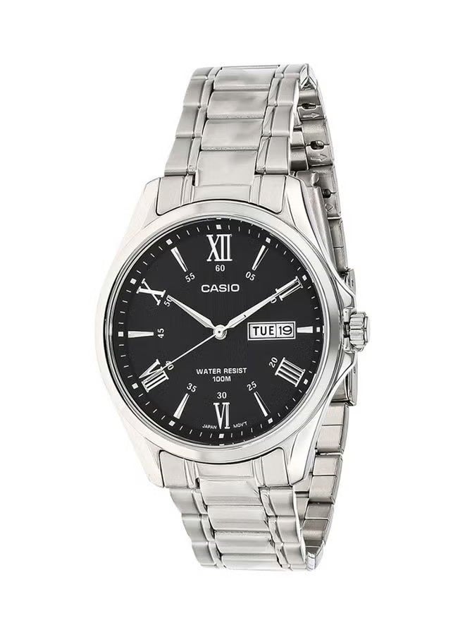 CASIO Men's Stainless Steel Analog Watch MTP-1384D-1AVDF - 41 mm - Silver - Image 1
