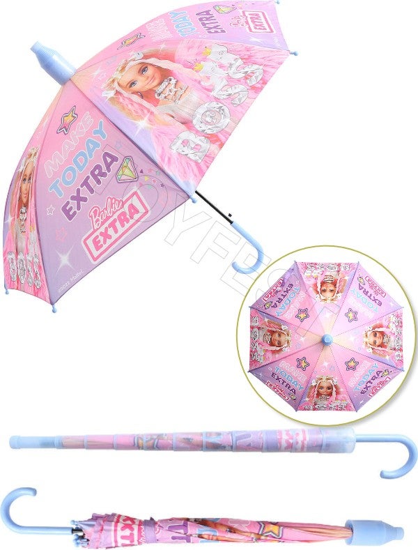 Toyfest Barbie Extra Boss PVC Protective Covered Children's Umbrella - 3 - 12 Years Diameter: 85 cm  - Image 1