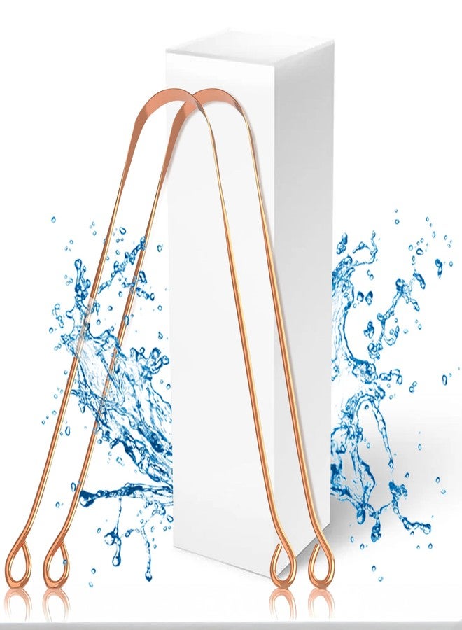 GUBB Copper Tongue Cleaner for Kids & Adults (Pack of 2) - Ayurvedic Tongue Scraper for Fresh Breath,Oral Hygiene |Travel-Friendly,Heavy-Duty,Bacteria Removal,Eco-Friendly,Antibacterial Tongue Cleaner,100% Copper,Reusable,Travel-Friendly Copper Tongue Scraper (Round) | Easy & Safe to Use - Image 1