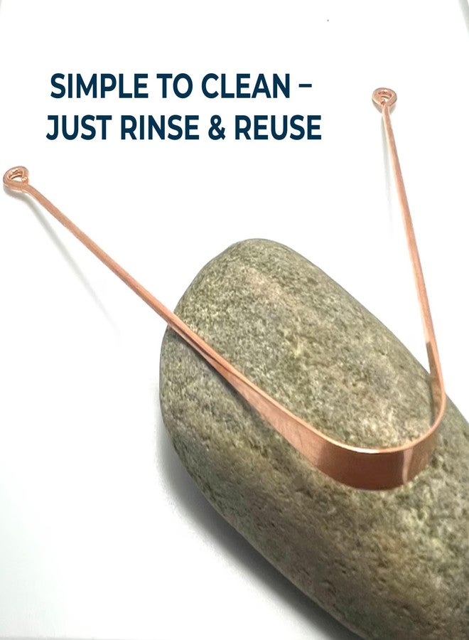 GUBB Copper Tongue Cleaner for Kids & Adults (Pack of 2) - Ayurvedic Tongue Scraper for Fresh Breath,Oral Hygiene |Travel-Friendly,Heavy-Duty,Bacteria Removal,Eco-Friendly,Antibacterial Tongue Cleaner,100% Copper,Reusable,Travel-Friendly Copper Tongue Scraper (Round) | Easy & Safe to Use - Image 5