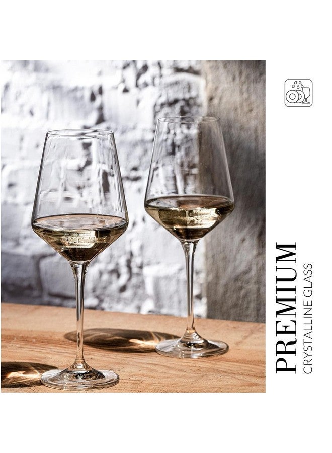 Krosno Krosno Large White Wine Glasses Set of 6, 13.2 oz, Avant-Garde Collection, Crystal Glass,Long Stem Wine Glasses for Wines and Cocktails, Glass Set for All Occasions, Dishwasher Safe, Made in Europe  - Image 4