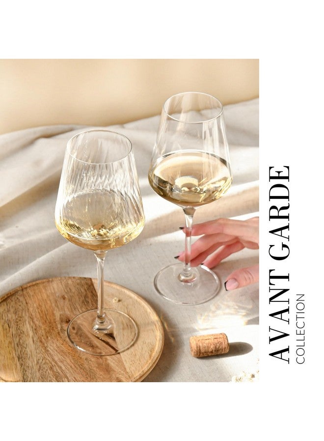 Krosno Krosno Large White Wine Glasses Set of 6, 13.2 oz, Avant-Garde Collection, Crystal Glass,Long Stem Wine Glasses for Wines and Cocktails, Glass Set for All Occasions, Dishwasher Safe, Made in Europe  - Image 5