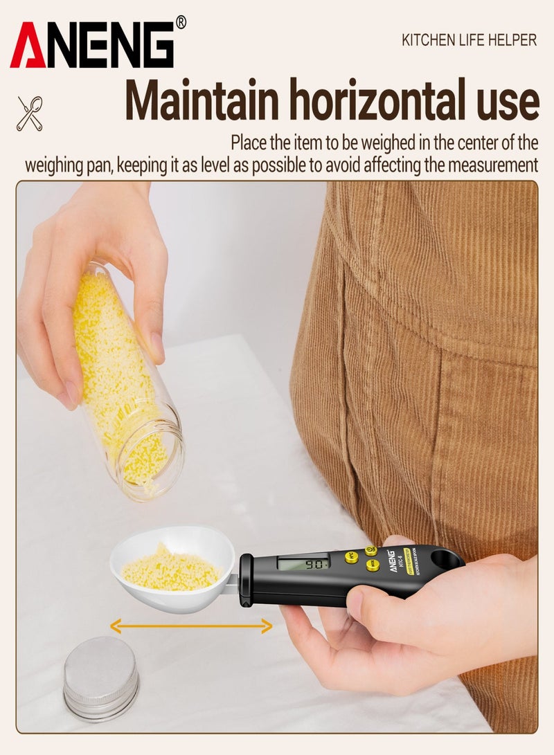 ANENG HTC-6 Multifunctional Digital Display 2-in-1 Electronic Scale Measuring Spoon Weighing Gram Meter Measuring Spoon Scale Kitchen Thermometer - Image 5