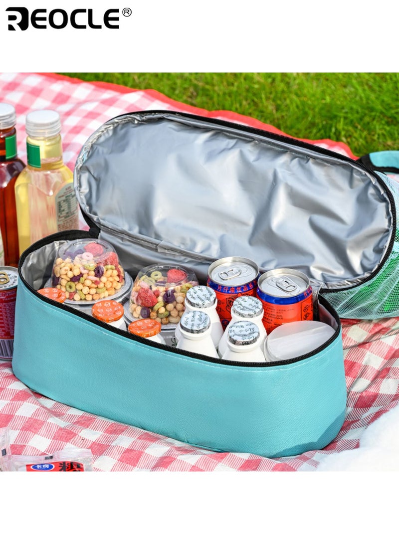 REOCLE Portable Dry and Wet Separation Handbag Double-Layer Thermal Insulated Tote Bag Smooth Zipper Strudy Material ldeal for Picnics or Outdoor Activities - Image 2