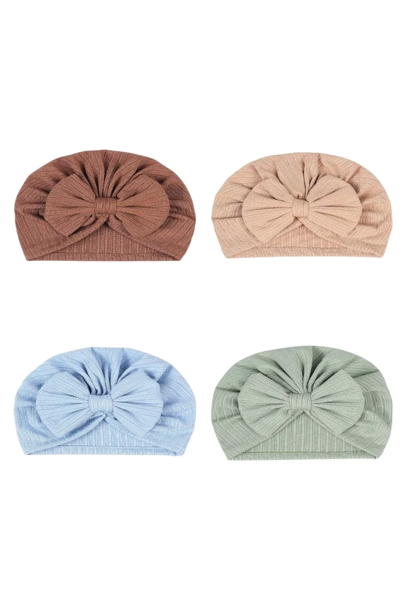 بمبىمىشى Bambimici -  4 pcs BabyBow Turban Hat - Set 3