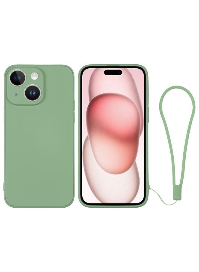 S-TOP Case For iPhone 15 Plus Silicone Phone Case with Wrist Strap - Image 1
