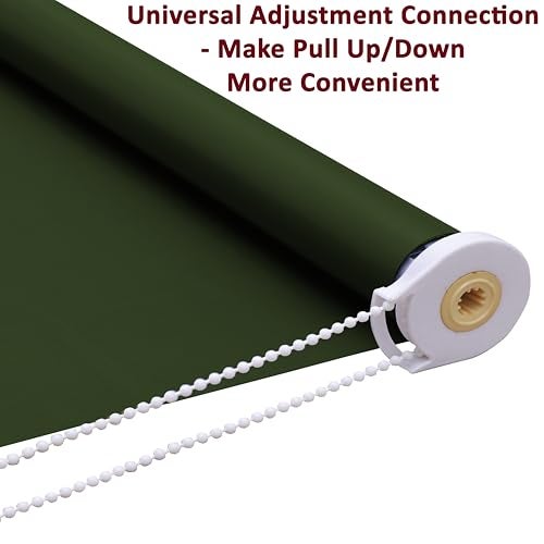 GREEN DECOR -Roller Blinds 300 GSM Polyester Fabric Waterproof & Sun Blockage Corded Roll Up and Down Blinds Curtains for Window, Door, Balcony (Military Green Color 5 X 9 Feet, Pack of 1 Piece) - Image 3