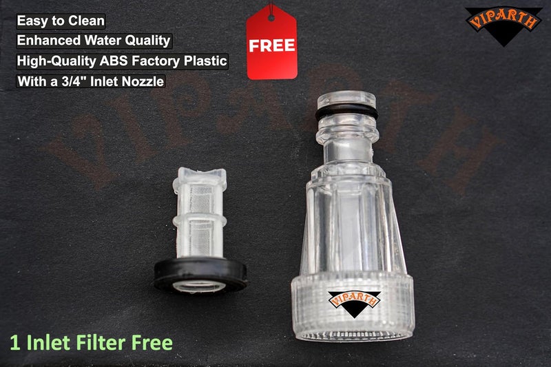 VIPARTH Pressure Washer Hose Pipe upto 2500 PSI | Free 1 Inlet Filter | Universal Compatibility | Heavy-Duty Construction | Durable and Reliable | Explosion Proof | 8 Meter | White - Image 5