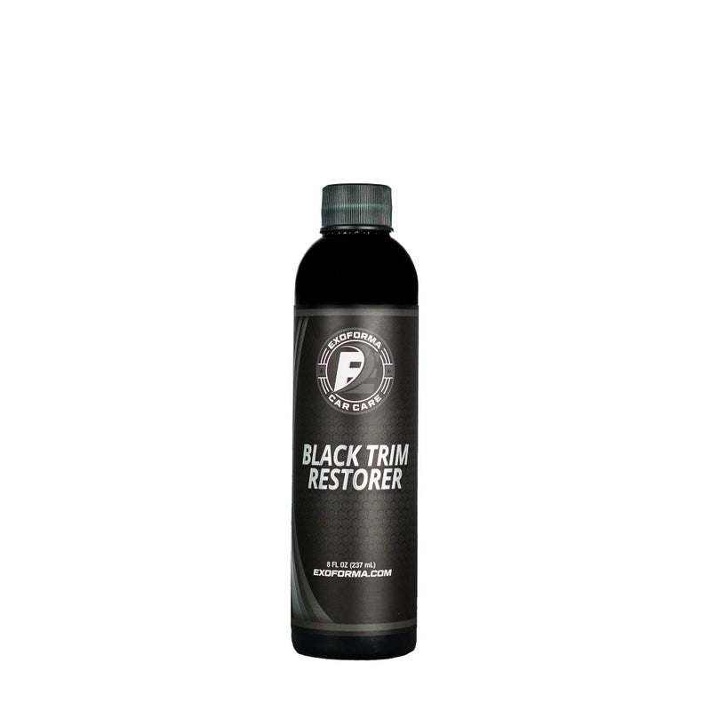 ExoForma Black Trim Restorer  Unique DyeInfused Formula Lasts 6 Months  Restores Factory Black to Plastic Trim  Protects Against UV Rays Helps Conceal Scratches  Scuff Marks  Works in Seconds