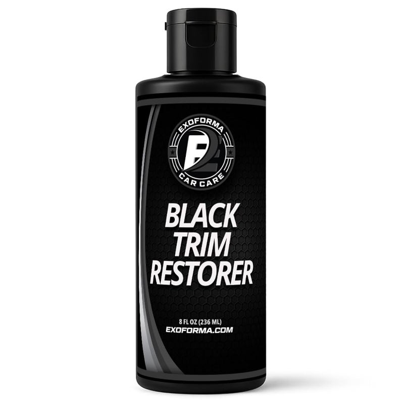 ExoForma Black Trim Restorer Lasts 6 Months Dye Infused Waterproof Plastic Restorer for Cars Perfect for Faded Bumpers Trim Vinyl on Jeeps Truck Beds Avalanches ATVs 8oz - Image 2