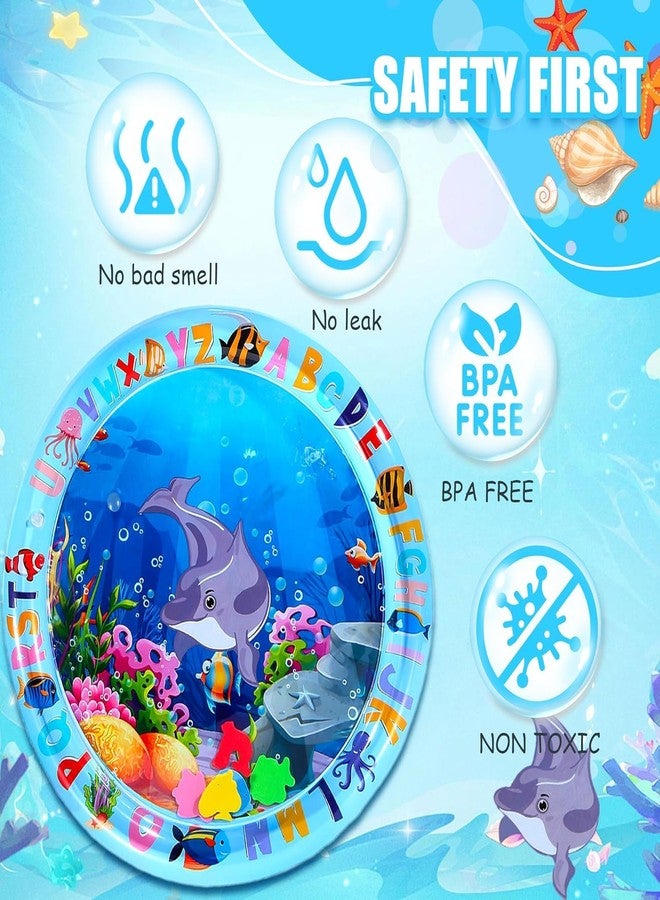 HVG TRADERS Baby Water Mat Gifts Baby Toys, 65 * 65 CM Inflatable Baby Easter Basket Stuffers Tummy Time Play Mat Developmental Toy Easter Gifts for 3-12 Months Girls Boys - Image 4