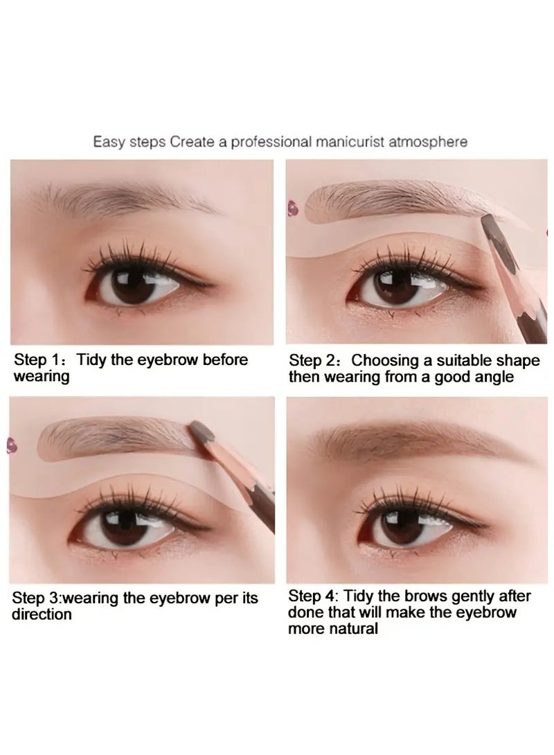 ORiTi 24 Pcs Eyebrow Beauty Templates Set DIY Styling Toola for Perfectly Shaped Eyebrows - Image 2