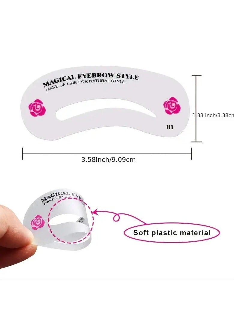ORiTi 24 Pcs Eyebrow Beauty Templates Set DIY Styling Toola for Perfectly Shaped Eyebrows - Image 5