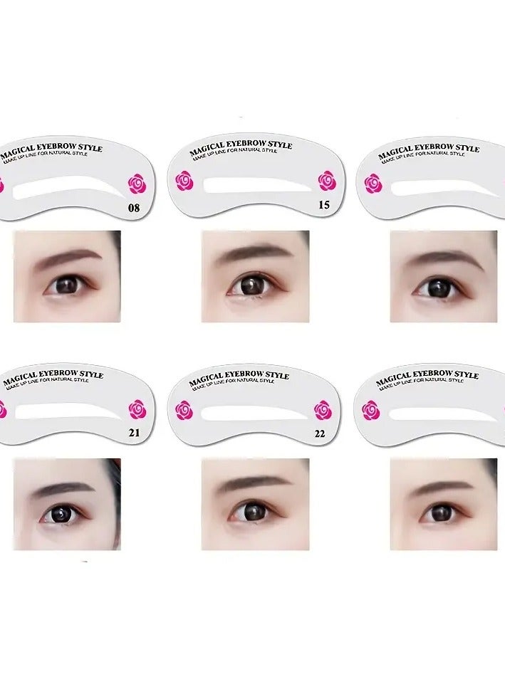 ORiTi 24 Pcs Eyebrow Beauty Templates Set DIY Styling Toola for Perfectly Shaped Eyebrows - Image 4