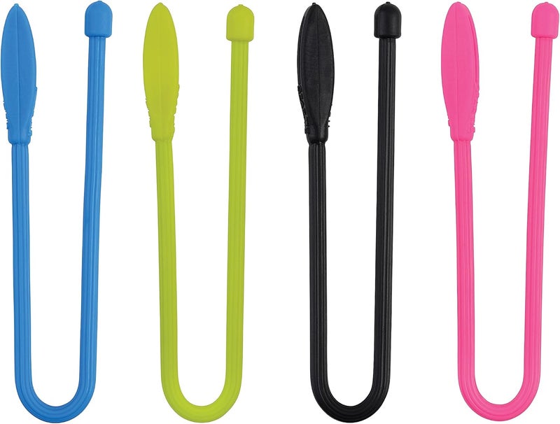 Nite Ize Gear Tie Cordable - Reusable Rubber Twist Tie for Cord Management, 6-Inch, Assorted Colors, 4 Pack - Image 2