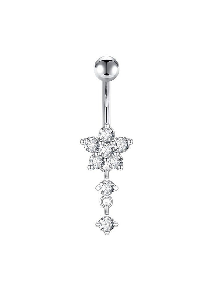 Bukela 4 PCS long silvery Belly Rings Set - Image 4