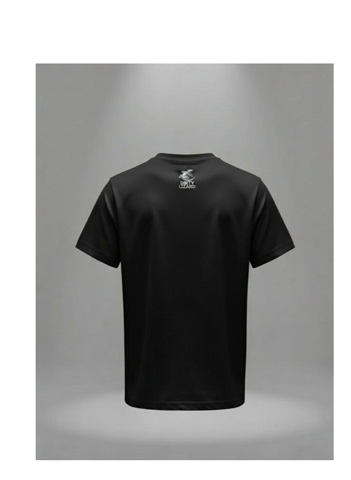 Dirty Lizard 1pc Unisex black t-shirt with Anime print 100% cotton 17 - Image 2