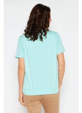 Women Crew Neck Short Sleeve Embroidered Top, Sky Blue - pzsku/Z71EFAEB0854EB56B53E8Z/45/_/1725199898/caf0b0e1-f368-4cad-aedd-c1d090a45c4c