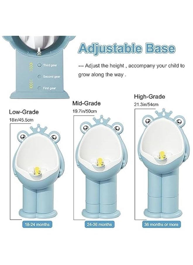 HOOKOR Frog Pee Training,Toddler Urinal for Boys,Standing Potty Training Urinal,Wall-Mounted Toddler Toilet with Funny Aiming Target for Boy (Light Blue)  - Image 2