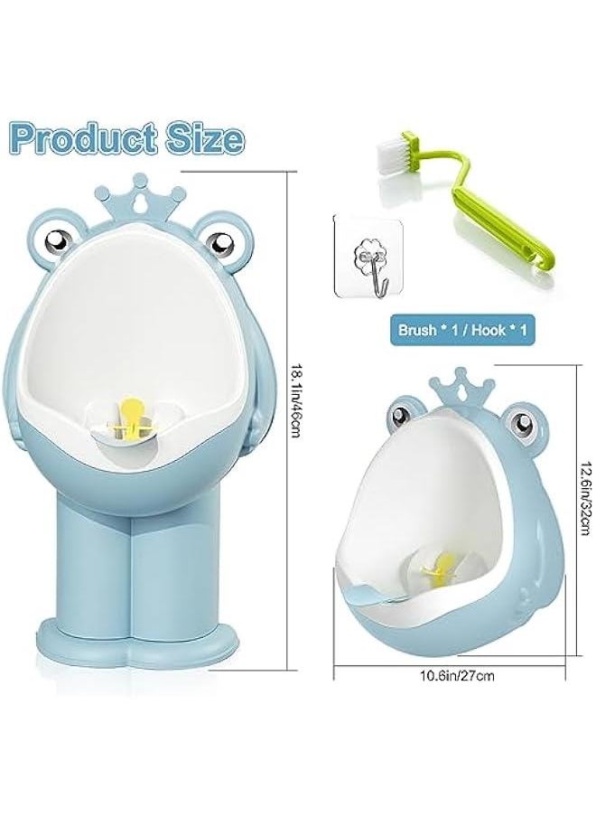HOOKOR Frog Pee Training,Toddler Urinal for Boys,Standing Potty Training Urinal,Wall-Mounted Toddler Toilet with Funny Aiming Target for Boy (Light Blue)  - Image 4
