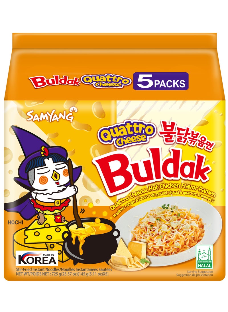Samyang Buldak Ramen Quattro Cheese 145g - Image 1
