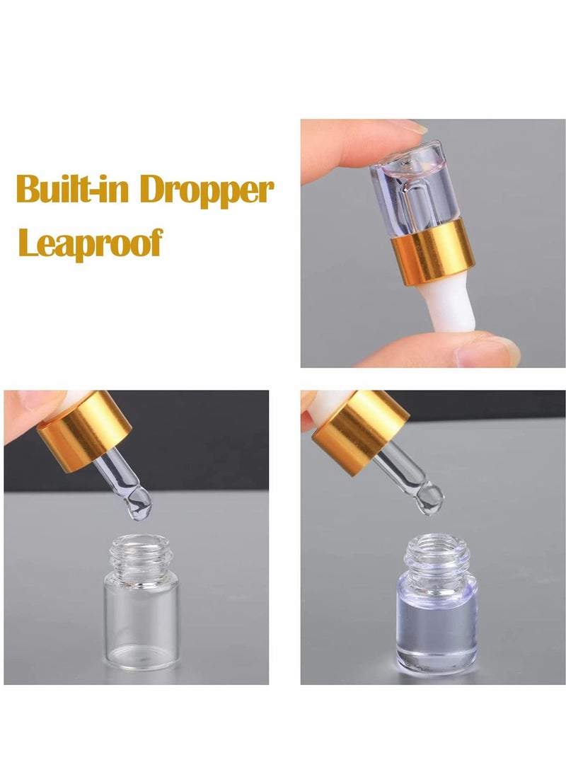 Excefore Clear Glass Dropper Bottle, 5ML Sample Storage Containers, Vials Eye Dropper Dispenser - Image 3