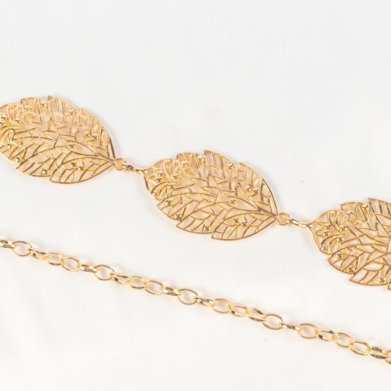 حزام وسط معدن ذهبي حريمي - Image 3