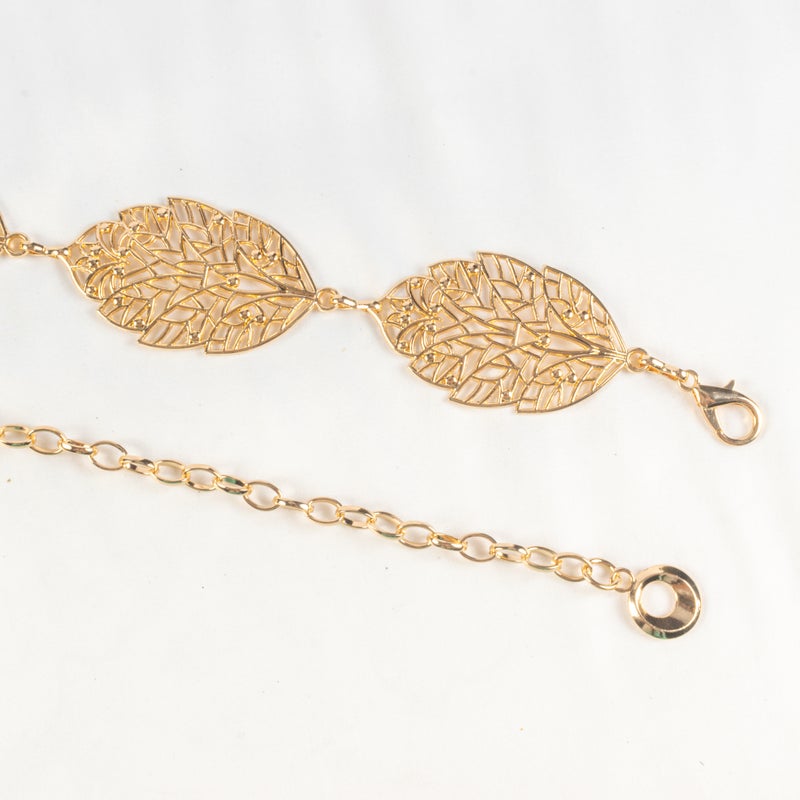 حزام وسط معدن ذهبي حريمي - Image 2