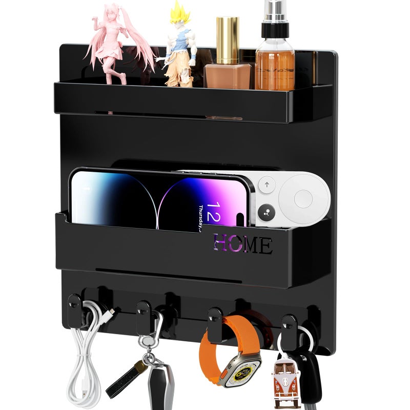 CHENYAOAI Bedside Wall Organizer, Wall Mount Self Stick On, Cute Room Decor Aesthetic, Girls Room Decor, Cool Stuff for Bedroom Storage and Organization - Image 1