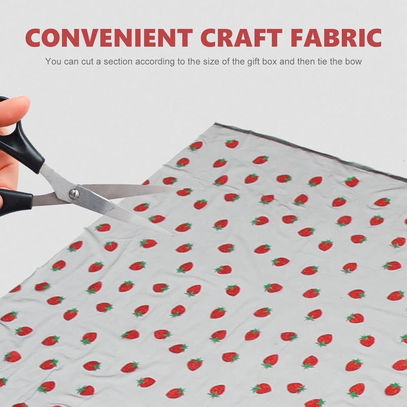 POPETPOP Strawberry Mesh Dress Fabric Black 2 Meters for DIY Sewing Supplies Headwear Craft Decorative Dressmaking Material - Image 5